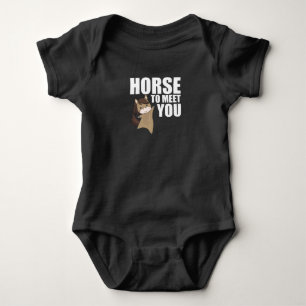 Body Para Bebê Cavalo Para Conhecer Você Pônei Fofo Cavaleiro