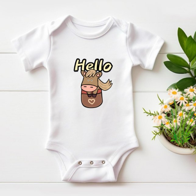 Body Para Bebê Cavalo pequeno bonito (Criador carregado)