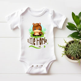 Body Para Bebê Cavalo pequeno bonito