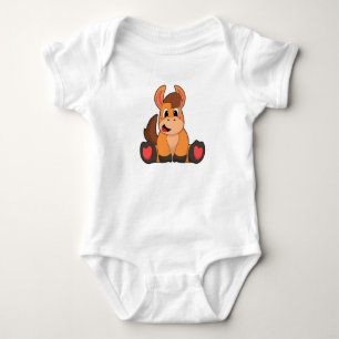 Body Para Bebê Cavalo sentado