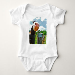 Body Para Bebê Cavalo Sorridente
