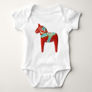 Body Para Bebê Cavalo vermelho de Dala do sueco
