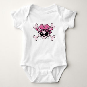 Body Para Bebê Caveira do Gatinho Pirata bonito