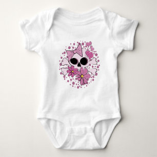 Body Para Bebê Caveira Punk Feminina