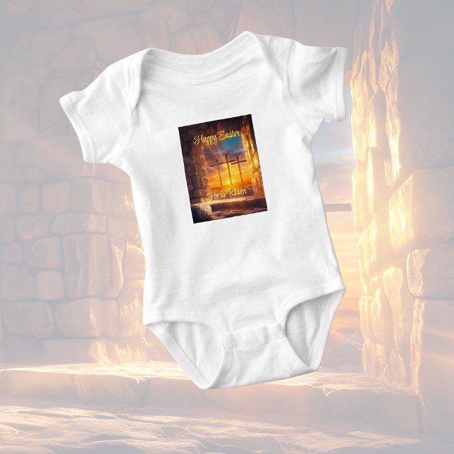 Body Para Bebê Celebração de ressurreição da páscoa Bebê-macacão (Criador carregado)