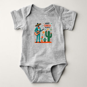 Body Para Bebê Celebração Mariachi – Feliz Cinco de Maio