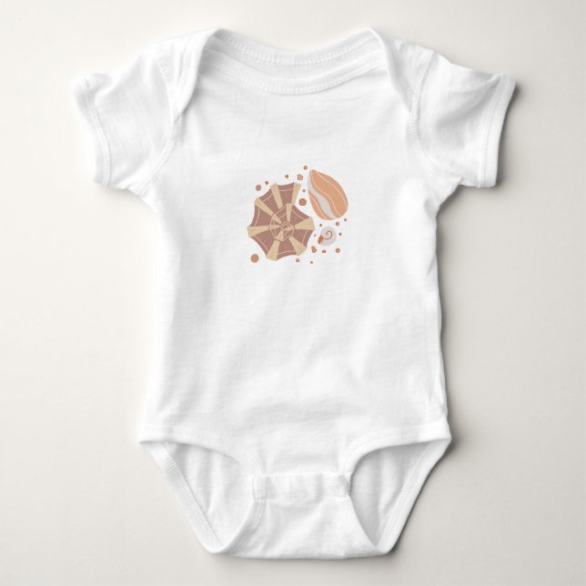 Body Para Bebê Célula de desenho animado com ornamento de rabisco (Frente)
