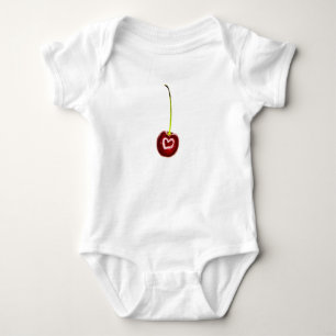 Body Para Bebê Cereja Vermelha Babygro/Creeper