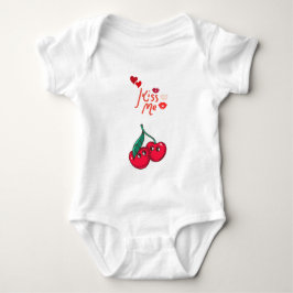 Body Para Bebê Cerejas Engraçadas Apaixonadas