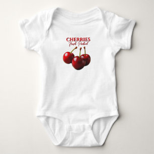 Body Para Bebê Cerejas frescas colhidas 