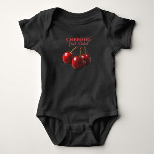 Body Para Bebê Cerejas frescas colhidas 