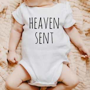 Body Para Bebê Céu Enviado Bebê Batismo Cristão Recém-Nascido