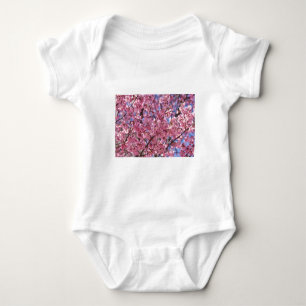 Body Para Bebê Céu Rosa Flor de Cerejeira Sakura
