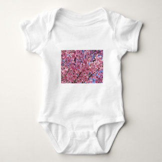 Body Para Bebê Céu Rosa Flor de Cerejeira Sakura