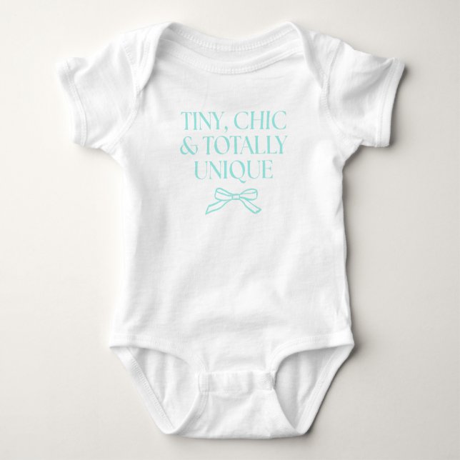 Body Para Bebê Chá de Bebê Azul Bebê & Co Elegante (Frente)