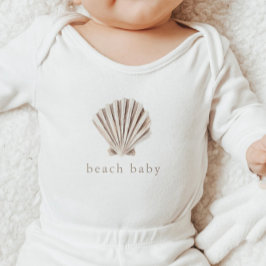 Body Para Bebê Chá de Bebê Boho Bebê Praia Oceano Concha