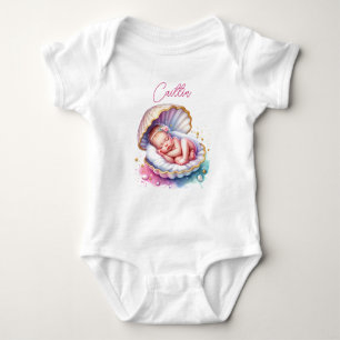 Body Para Bebê Chá de Bebê da Menina Costeira Personalizado