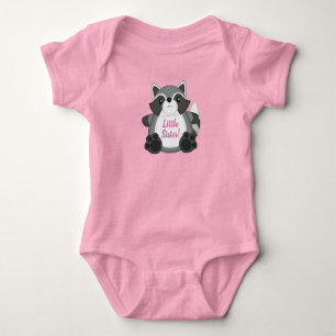 Body Para Bebê Chá de Bebê de Guaxinim Rosa