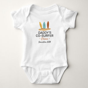 Body Para Bebê Chá de Bebê de Surf Papai Co-Surfe - Surf