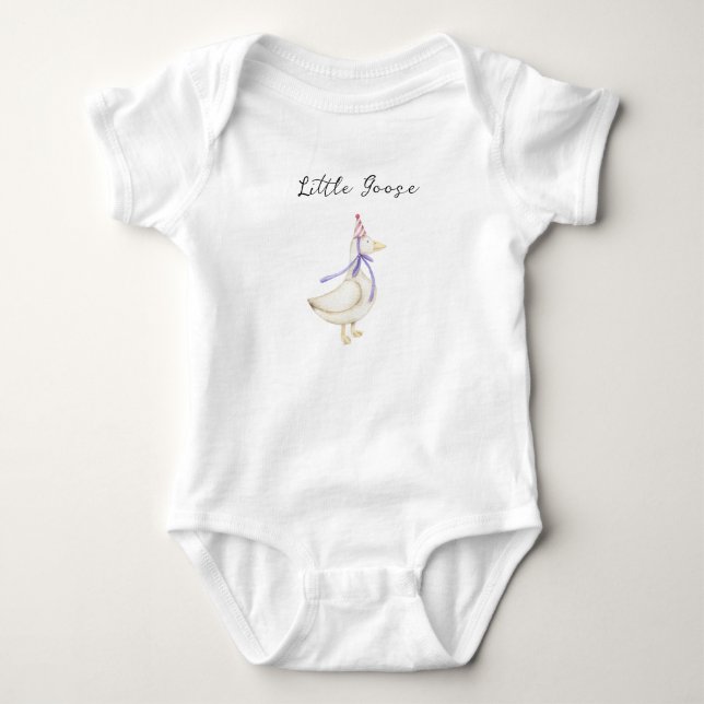 Body Para Bebê Chá de Bebê do Pequeno Ganso  (Frente)