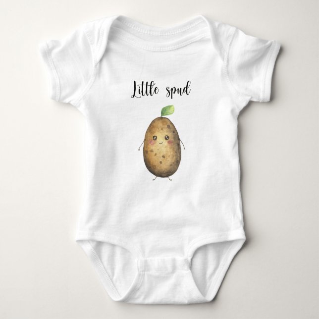 Body Para Bebê Chá de Bebê do Pequeno Spud (Frente)