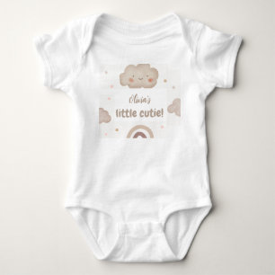 Body Para Bebê Chá de Bebê em Aquarela Bege