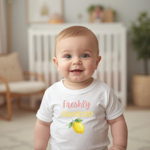 Body Para Bebê Chá de Bebê Menina Limonada Recém Espremida com La