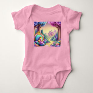 Body Para Bebê Chá de Bebê Menina Vintage Conto de Fadas