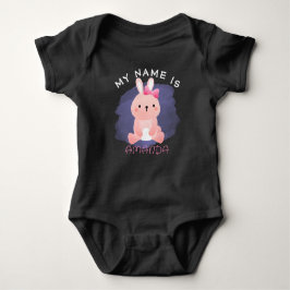 Body Para Bebê Chá de Bebê Personalizado Coelhinho Aquarela