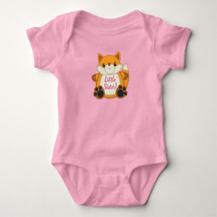 Body Para Bebê Chá de Bebê Raposa Rosa