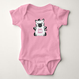 Body Para Bebê Chá de Bebê Safari de Zebra Rosa Menina
