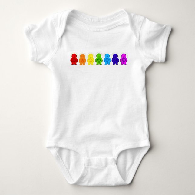 Body Para Bebê Chakra Buddies 7 Chakras (Frente)