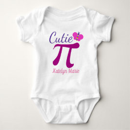 Body Para Bebê Chalaça engraçada bonito da matemática de Cutie Pi