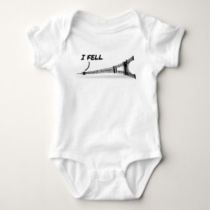 Body Para Bebê Chalaça engraçada da torre Eiffel