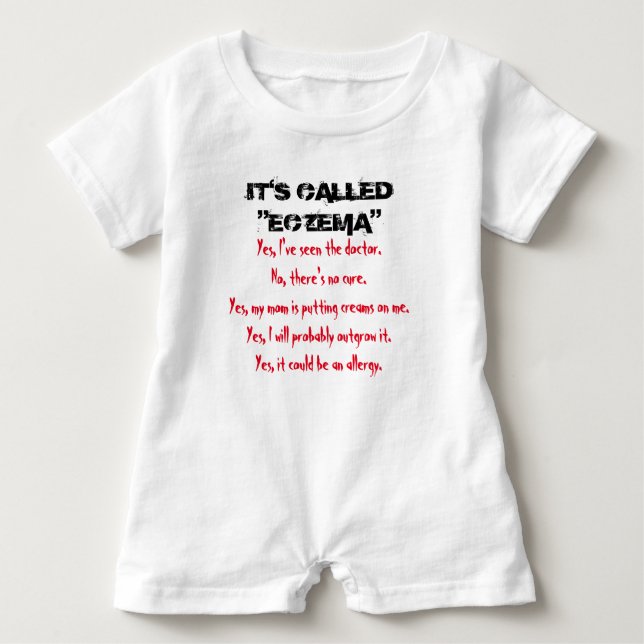 Body Para Bebê Chamou Eczema (Frente)