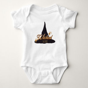 Body Para Bebê Chapéu de Bruxa Retro Nome Sinistro 