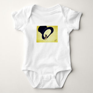 Body Para Bebê Chapéu superior e rato com o nome personalizado da