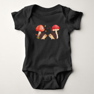 Body Para Bebê Chapeuzinhos e Cogumelos