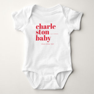 Body Para Bebê Charleston South Carolina tipografia