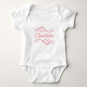 Body Para Bebê Charlotte Swirl Rosa