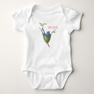 Body Para Bebê Charme de primavera: Ave Adorável em um Ninho