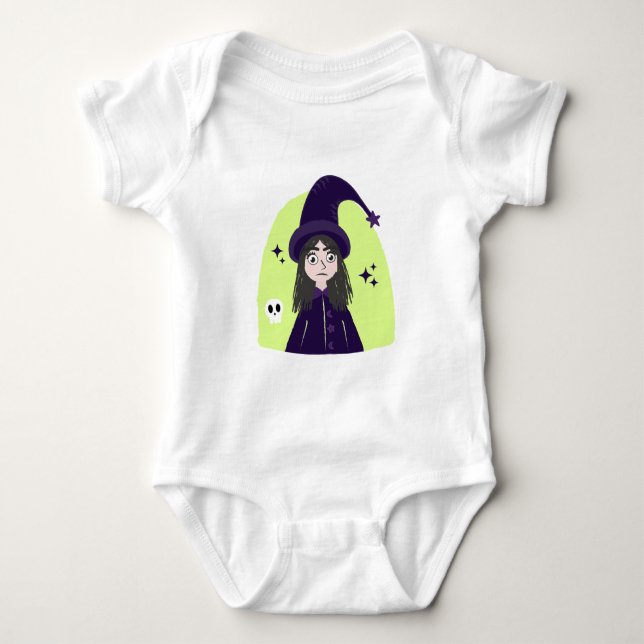 Body Para Bebê Charming Angry Cute Witch (Frente)