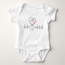 CHD EKG Heart Warrior Baby Jersey Bodycase