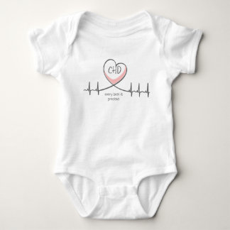 Body Para Bebê CHD EKG Heart Warrior Baby Jersey Bodycase