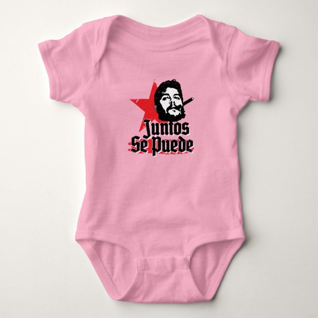 Body Para Bebê Che Guevara Citação Revolucionária Juntos Se Puede (Frente)