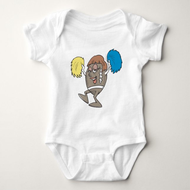 Body Para Bebê cheerleader do futebol (Frente)