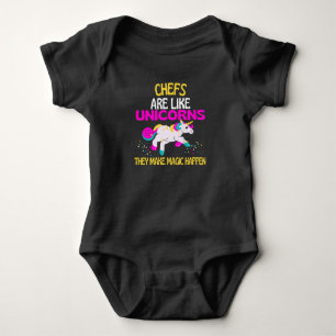 Body Para Bebê Chef Unicorn, Magia Chefs Cooks