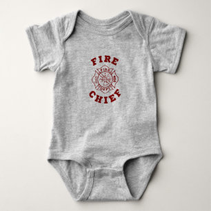 Body Para Bebê Chefe dos bombeiros do Bodysuit do bebê