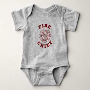 Body Para Bebê Chefe dos bombeiros do Bodysuit do bebê