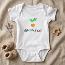 Body Para Bebê Chegando Em Breve Planta Verão Recém-Nascido Cresc